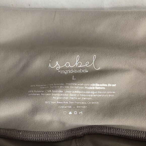 Isabel Maternity Skort Athletic Built-In Shorts Over Tummy Taupe Sz L NWT - Picture 8 of 9